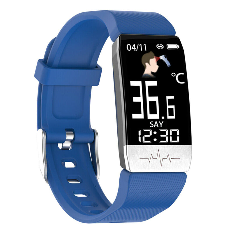 Smart Watch Blood Pressure Measurement Waterproof Fitness Tracker Blue