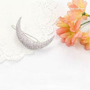 Womens Beauty Crystal Moon Hair Clip Jewelry Rhinestone Headwear Hairpin Gift