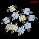 10x Festoon LED 31mm 16SMD Car Interior Dome Map Roof Reading Light Bulb DC 1 BX