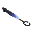 Starry sky Folding Reverse Umbrella Double Layer Inverted Windproof Rain Ca