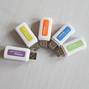 1X Protable 4in1 Memory Multi Card Reader USB2.0 for SD/T-Flash/M2 Card MO
