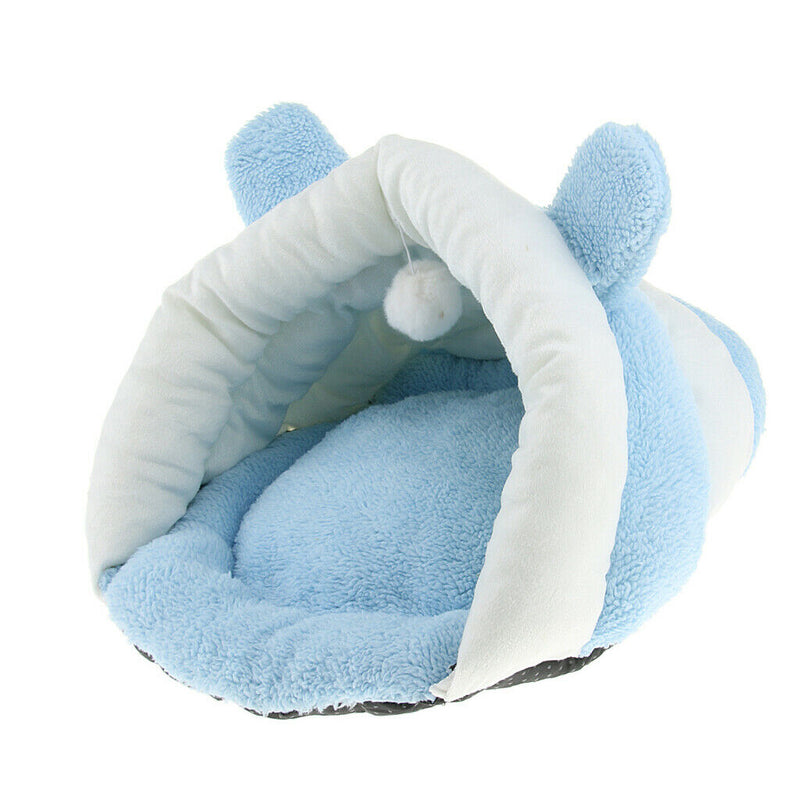 Pet Winter Warm Nest Pet Cat Dog Puppy Kennel Bed Sofa Sleeping Bag Blue