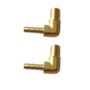 2x 1/8 BSP To 6mm Brass 90 Degree Male Elbow Barbed Hose Tail PipeFittings