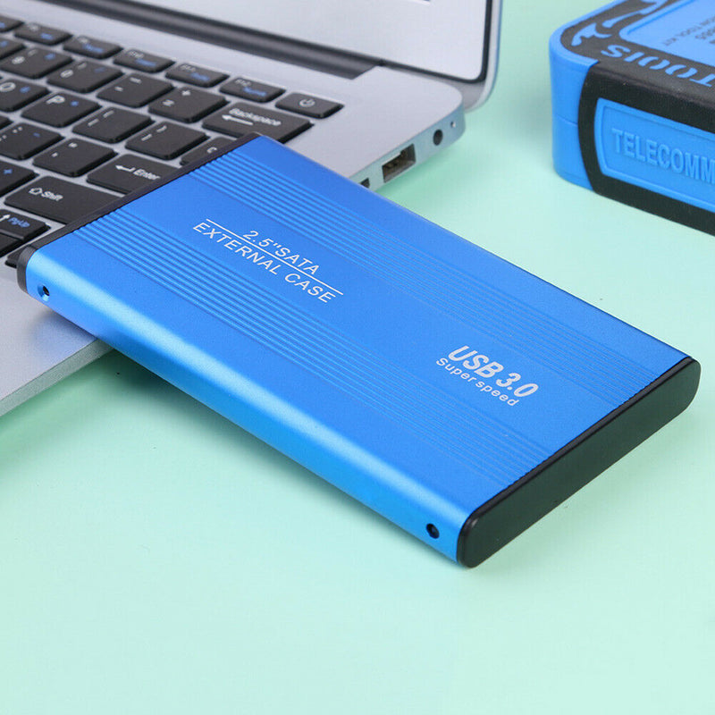 3TB USB 3.0 Hard Disk Enclosure 2.5 inch SATA HDD SSD Mobile Case (Blue)