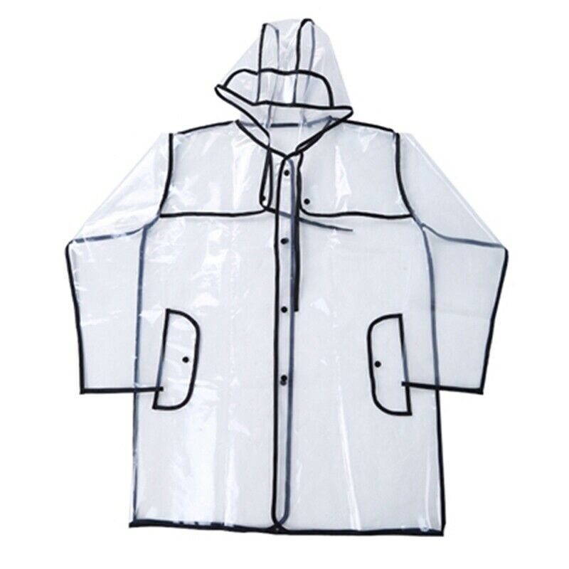 Eva Transparent Raincoat Waterproof Raincoat Outdoor Travel Track Hooded Po Z3O8
