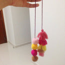 1pc Colorful Boho Pom Pom Key Chain Bag Accessories Tassel Bag Purse Rainbow  L9