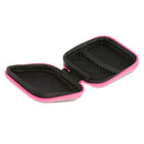 Mini Box Case Storage Bag Pouch for Earphone Headphone Earbuds Pink