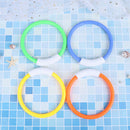 19x Swimming Pool Throwing Diving Toys Underwater Rings Diving Circle Set LS BX