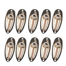 Durable 10 Pieces Metal Electric Guitar Boat Input Output Sockets DIY Golden