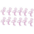 12pcs Cute Flamingo Bookmark Paper Clip Hollow Metal Binder Office Supplie %o