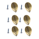 6-Pack Zinc Alloy Leaf Shape Decorative Cabinet Wardrobe Furniture Door Drawer