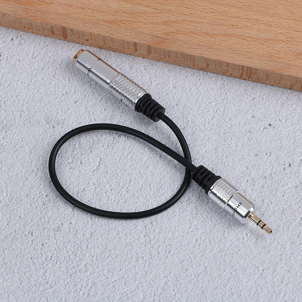 Audio aux 6.35mm 1/4" female to 3.5mm 1/8" male stereo headphone adapter cabl FT