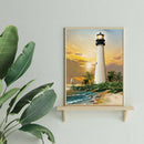 Diamond Painting Lighthouse Full Round Rhinestone Picture Home Wall Decor