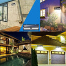 LED Solar Wall Light Waterproof Human Motion Sensor Warning Lamp for Garden A