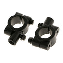 2x Motorcycle Bike 22mm Handlebar Mirror Mounting Clamp Bracket Clip Black