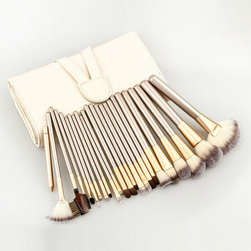 Pro 24x Makeup Brushes Cosmetic Eyeshadow Powder Brush Set Beauty + Leathe KRE