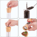 Pepper Grinder Wood Body Clear Acrylic Window Manual Pepper Mill with Ceram F3H7