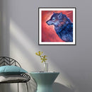 5D DIY Full Drill Diamond Painting Cross Stitch Embroidery (Blue Wolf)
