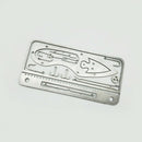 Multifunction Fishhook Survival Card Arrow Awl Needles Blades Hiking Camping Gw