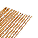 12X 6 Bamboo Handle Crochet Hook Knit Craft Knitting Needle Weave Yarn 3-10mmJ!E