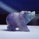 1X(Crystal Simulation Polar Bear Crafts Ornaments Jade Colorful Fluorite Ca