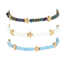 3Pcs/Set Women Star Beads Foot Chain Anklet Bracelet Beach Jewelry Gift