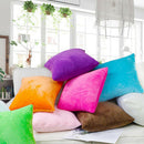 Home Geometric Soft Velvet Throw Pillow Case Sofa Cushion 60cm Blue