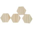 25 Pcs/set Home Decor Wooden Slices Pendant Polished Hexagon Coasters DIY Blank
