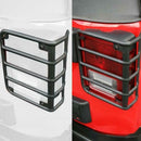 1Pair Metal Rear Tail Light Guards Covers for 07-17 Jeep Wrangler JK JKU A