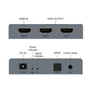 E12A 4K HDMI 2.0 Splitter 1 In 2 Out with SPDIF + 3.5mm Audio Extractor