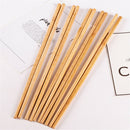 5pairs Reusable Natural Wavy Wood Chopsticks Chinese Chop Sticks Food Sticks  TE
