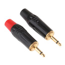 2Pcs 3.5mm Mono Male Repair Earphones Audio Solder Jack Plug Adapter