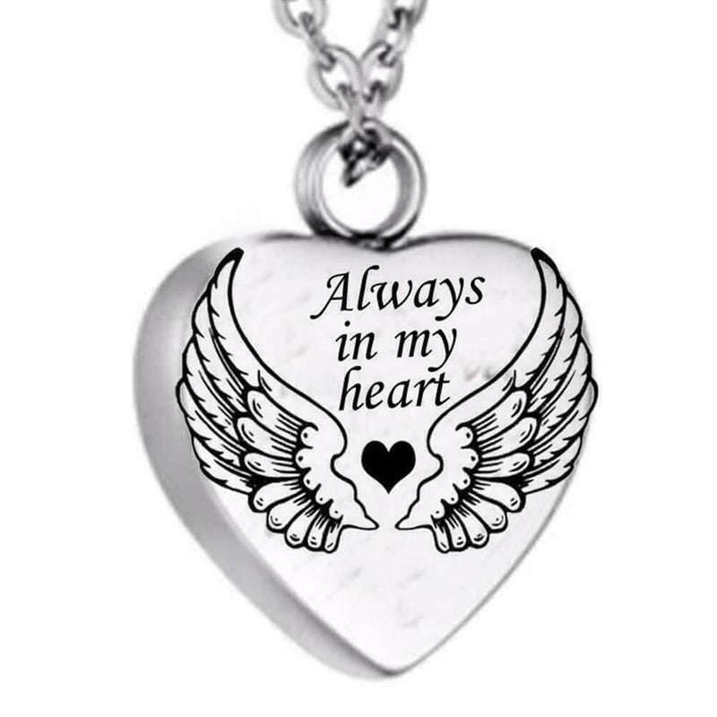 1* Fashion Openable Stainless Steel Glossy Pendant Pet Ashbox Necklace N2R9