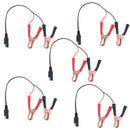 5x Universal 18AWG SAE to Crocodile Clips Solar Batteries Extension Chargers