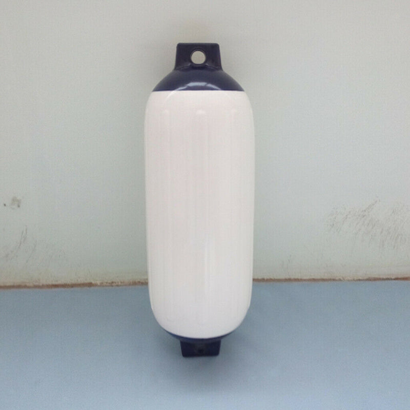 2pcs Marine Boat Fender Premium PVC Bumper Dock Shield Protection Blue White