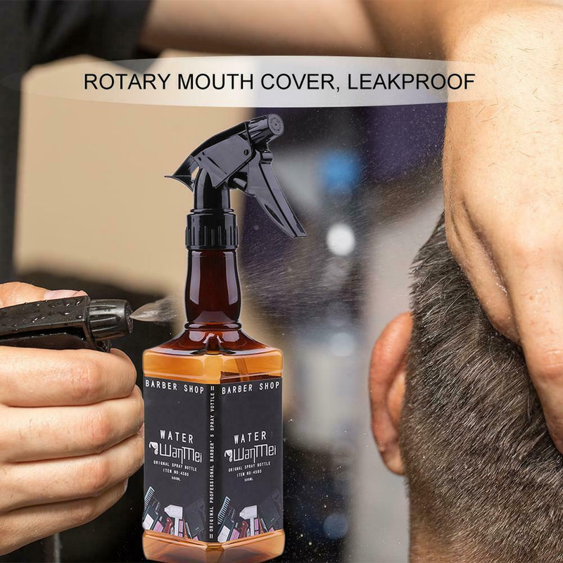 500mL Hairdressing Spray Bottle Refillable Mist Bottles Salon Tools (Brown) A