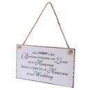 2X Home Wedding Wood Plaque Memory Sign Because Someone We Love Is In Heaven