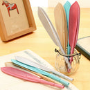 5X New Cute Wing Feather Ballpoint Ink Pens Creative Stationery Student Gift OZ