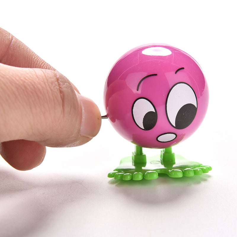 1 Pcs Wind up Face Colorful Funny  Cartoon Somersault Running Clockwork  Toys 3C