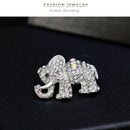1X Fashion Personality Elephant Women's Brooch Pin Rhinestone Covered Scarv
