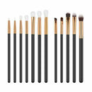 12pcs Eye Cosmetic Brush Set Eyeshadow Eyebrow Blending Br Set Makeup Brush G5E1