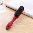 Wood Handle Hair Brush Hard Boar Bristle Hairdressing Beard Comb (Red) A