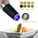 Premium Gravity Electric Salt and Pepper Grinder Set of 2 Battery Powered S