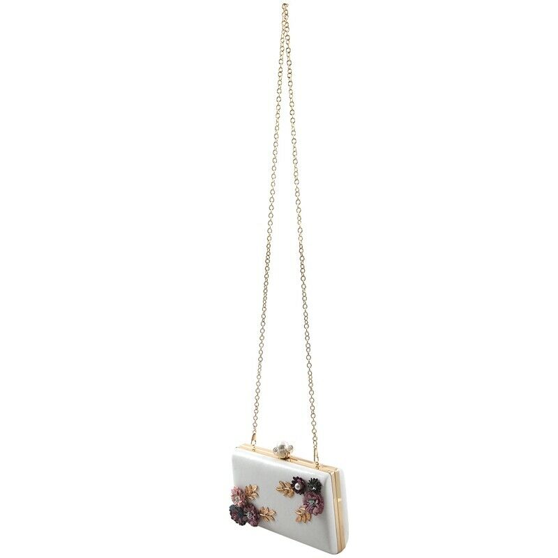 Fashion Women Leather Evening Bag Dinner Party Lady Wedding Flower Clutch P P6U8