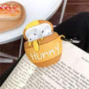 Honey Pot Protective Case Silicone Cover Shell with Carabiner for Airpods 1/2