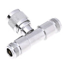 N-type male to dual 2 n-type female t shaped rf antenna adapter connector %o