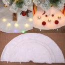 White Plush Christmas Tree Skirt Carpet Merry Christmas Decor New Year Decor  Cy