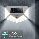 2pcs 100LED Four-sided Solar Motion Sensor Wall Light Waterproof Yard Lamp