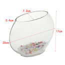 Flat Mouth Clear Mini Desktop Glass Fish Tank Aquarium Bowl Decoration 1
