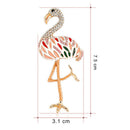 Enamel Rhinestone Flamingo Brooch Pin Shirt Collar Pin Jewelry Wedding Gift JR